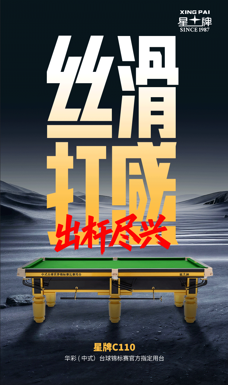 星牌中式台球桌C110型号