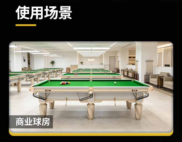 星牌中式台球桌C19白袍型号